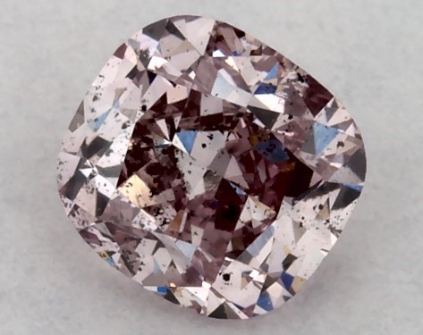GIA 0.22 Carat Fancy Brownish Pink-SI2 Cushion Modified Cut Diamond